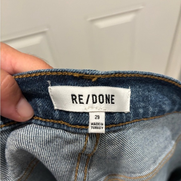 Re/Done 80s Slim Straight Jeans in Dark Worn 4 Size 29 - like new! - Picture 6 of 6